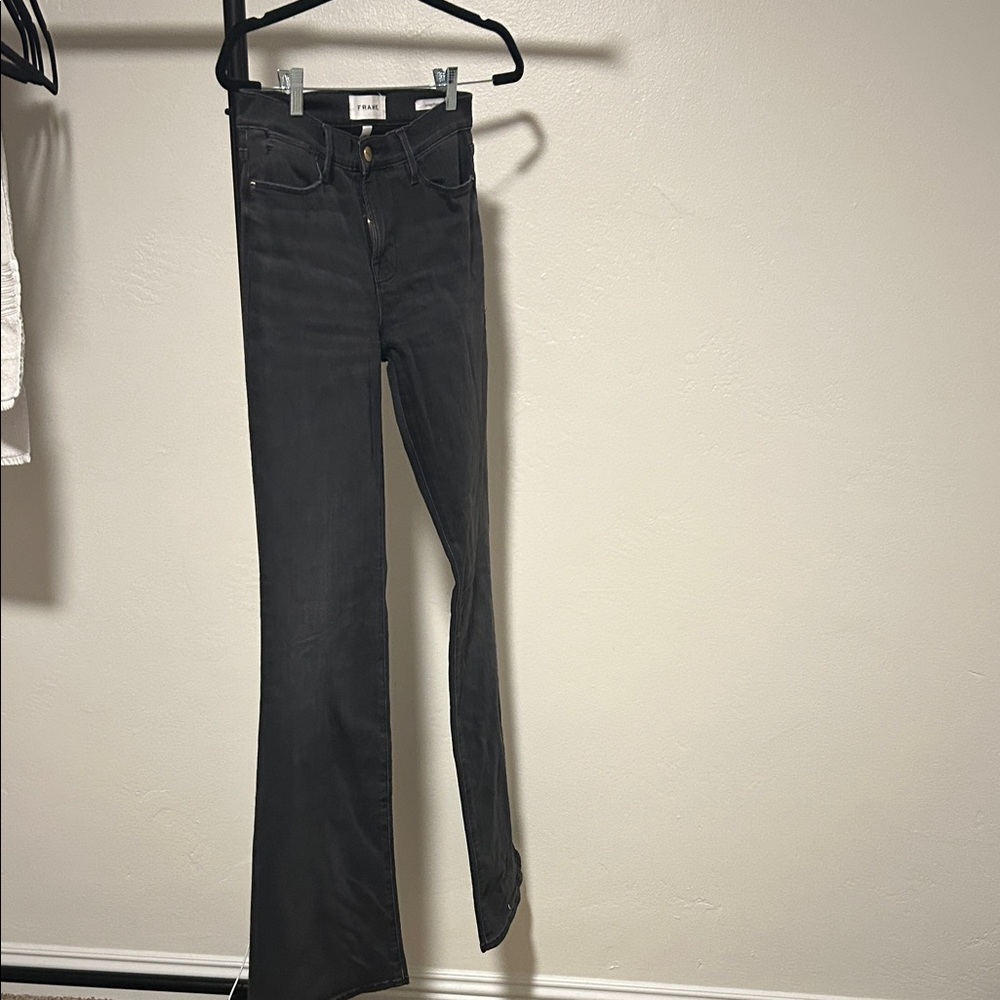 Women's Black Jeans Frame Denim Le High Flare Size 26